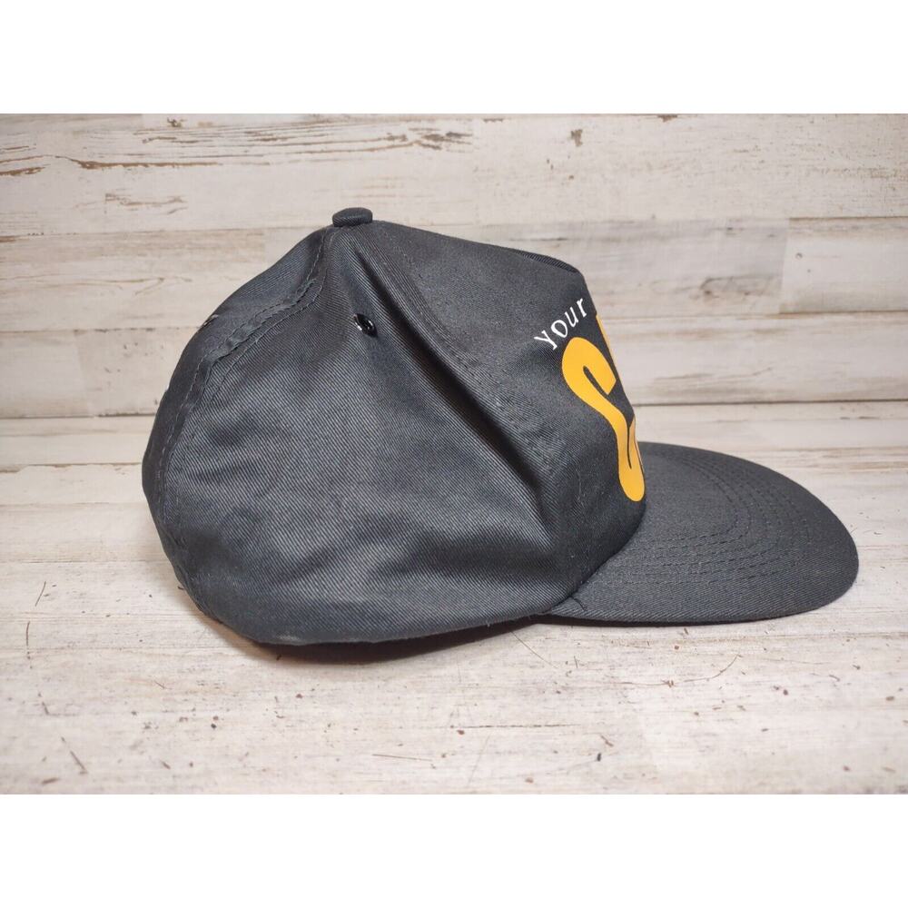 Vintage Your Basic Cap Snapback Baseball Hat Blac… - image 2
